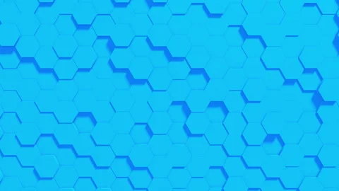 Abstract geometric digital background with random motion hexagon. Stock Footage 108894777