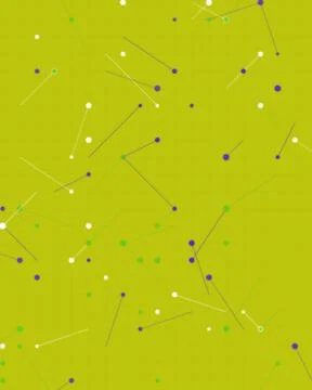 Abstract Geometric Digital Background with Vibrant Purple Dots and Lines on.. Illustrazione stock
