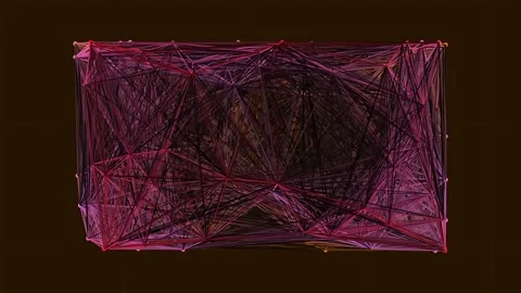 Abstract Geometric Digital Data Flow Background Visualization Network Techn.. Stock Footage 340379045