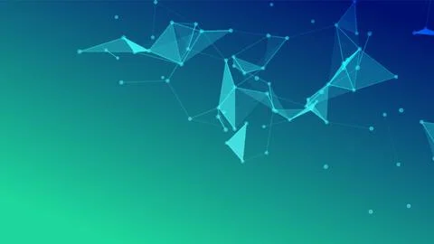 Abstract geometric digital network connected points gradient background. Digital Stock Illustration