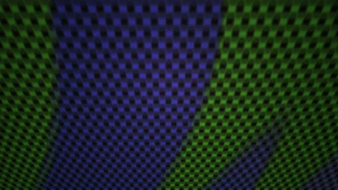 Abstract geometric digital pixel grid background with purple and green glow.. Stock Footage 346328523