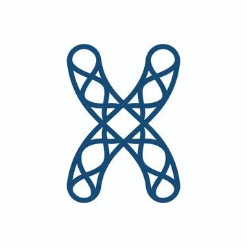 Abstract geometric DNA structure symbol with geometry abstract structure Stock Illustration