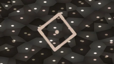 Abstract Geometric Dome Lighting with Floating Diamond Motif in Soft Focus Stock Footage 327601087