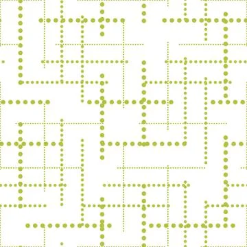 Abstract geometric dot lines seamless vector pattern. イラスト素材