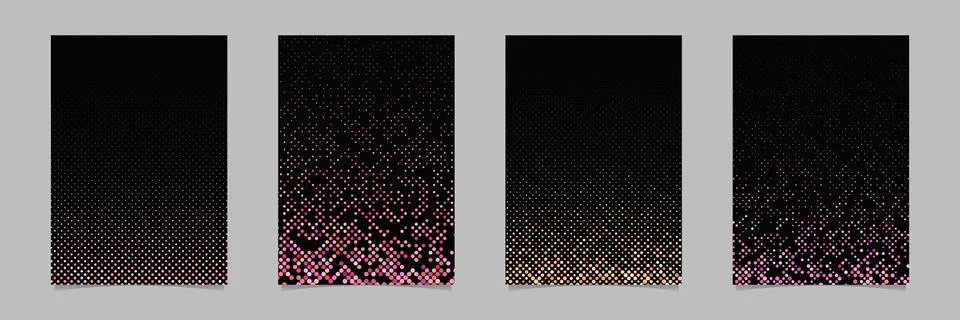 Abstract geometric dot pattern background brochure template sets Stock Illustration