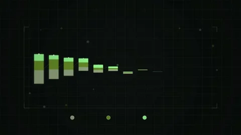 Abstract geometric dots and lines on a dark grid background, futuristic dig.. Stock Footage 346661387