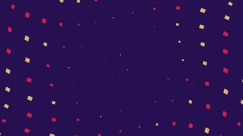 Abstract geometric dots and squares on dark background イラスト素材