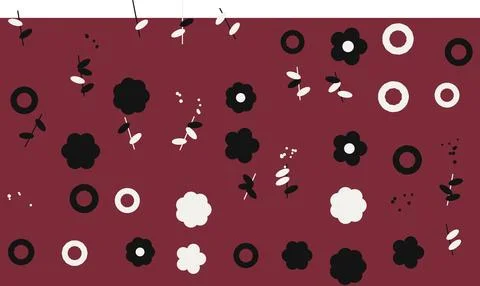 Abstract geometric dots pattern on red background Stock Illustration