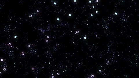 Abstract Geometric Dots Rotating Loop Stock Footage 288042800