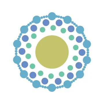 Abstract Geometric Dotted Circle Design Stock Illustration