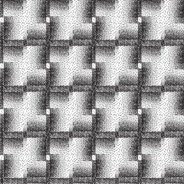 Abstract geometric dotted square shape checkered seamless pattern Stock Illustration