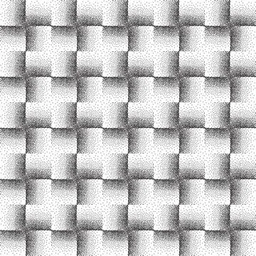 Abstract geometric dotted square shape checkered seamless pattern. Stock Illustration