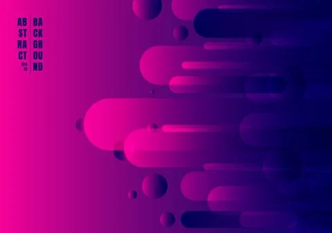 Abstract geometric dynamic shapes composition blue and pink gradients backgro Stock Illustration
