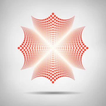 Abstract geometric element consisting of circles Illustrazione stock