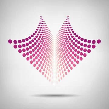 Abstract geometric element consisting of circles Illustrazione stock