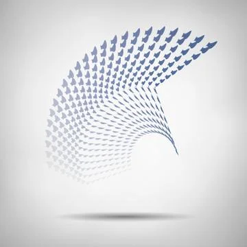 Abstract geometric element consisting of circles Stock Illustration