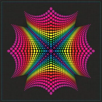 Abstract geometric element with distortion effect Stock Illustration