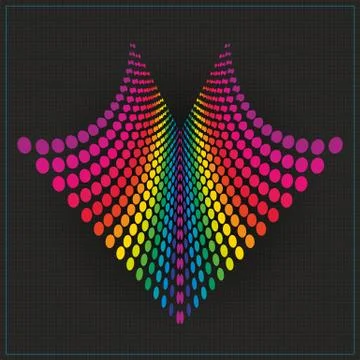 Abstract geometric element with distortion effect Stock Illustration