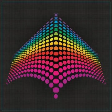 Abstract geometric element with distortion effect Illustrazione stock