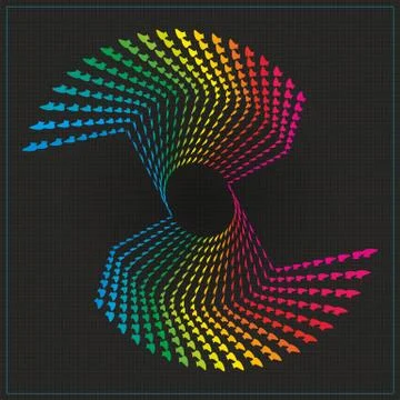 Abstract geometric element with distortion effect Illustrazione stock