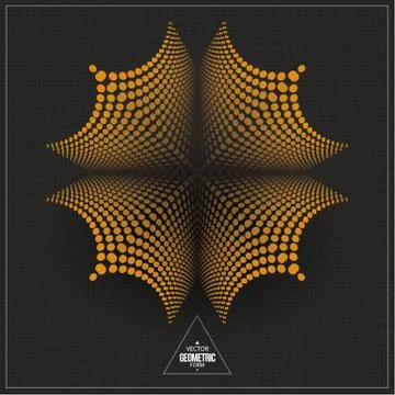 Abstract geometric element with distortion effect Illustrazione stock