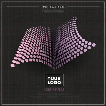 Abstract geometric element with distortion effect Illustrazione stock