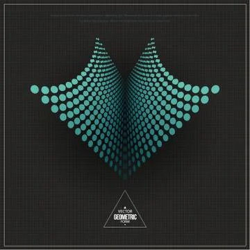 Abstract geometric element with distortion effect Ilustração Stock