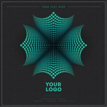 Abstract geometric element with distortion effect Illustrazione stock