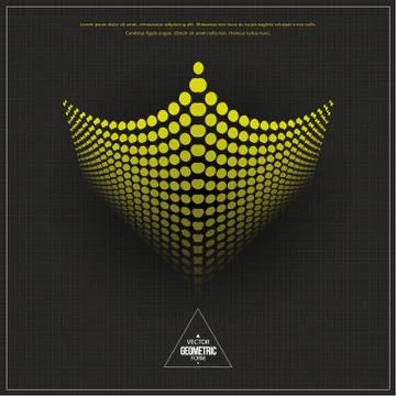 Abstract geometric element with distortion effect Stock Illustration