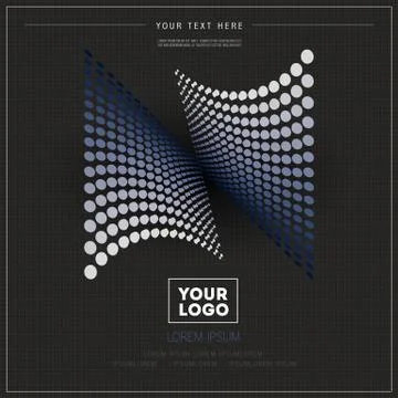 Abstract geometric element with distortion effect Stock Illustration