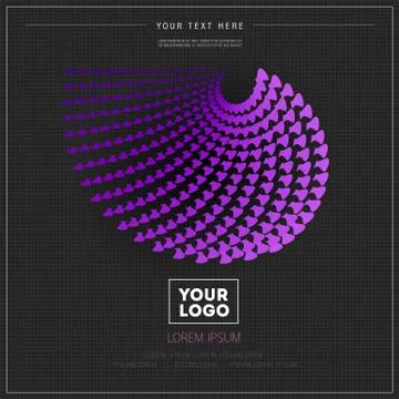 Abstract geometric element with distortion effect Illustrazione stock