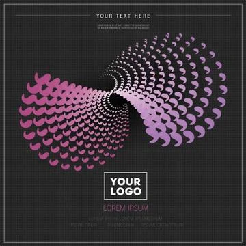 Abstract geometric element with distortion effect Stock Illustration