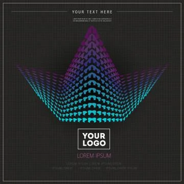 Abstract geometric element with distortion effect Stock Illustration
