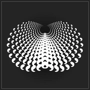 Abstract geometric element with distortion effect Stock Illustration