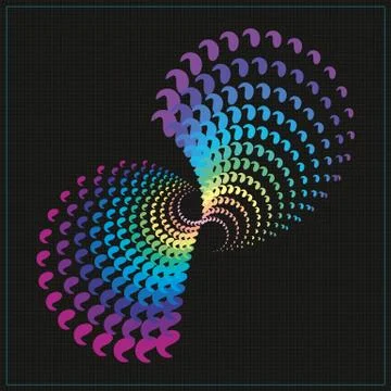 Abstract geometric element with distortion effect 스톡 일러스트