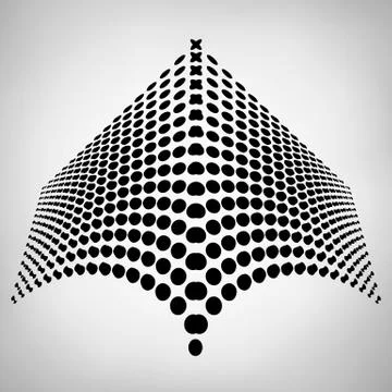 Abstract geometric element with distortion effect 스톡 일러스트