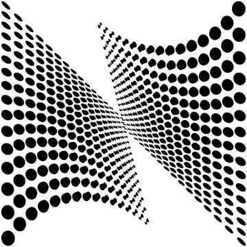 Abstract geometric element with distortion effect Ilustração Stock