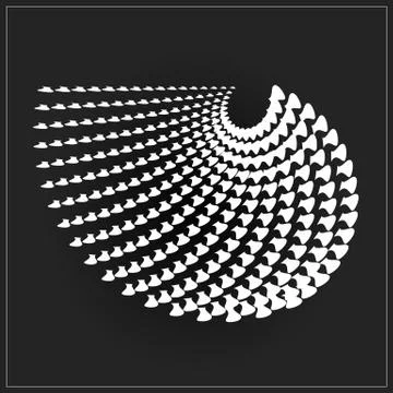 Abstract geometric element with distortion effect Stock Illustration