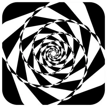 Abstract geometric element with inward rotating squares. Overlapping squares  스톡 일러스트