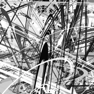 Abstract geometric element with spirally shapes. Abstract illustration Illustrazione stock