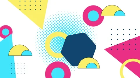 Abstract geometric elements arranged on a dynamic modern background seamless 4k Stock Footage 295752287