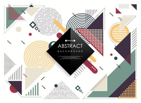 Abstract geometric elements design artwork of cover pattern details Illustrazione stock