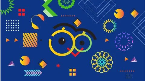 Abstract geometric elements, shapes and symbols , Vector shapes Stock Illustration