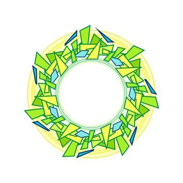 Abstract geometric energy ring wave design Stock Illustration
