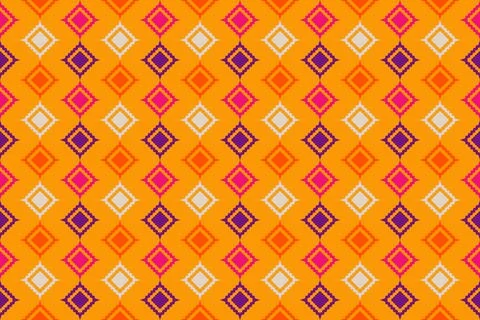 Abstract geometric ethnic patterns. Color vector. Traditional Thai style. Stock Illustration