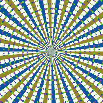 Abstract geometric explosion dots radial pattern vibrant colors Stock Illustration