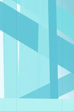 Abstract geometric facade pattern in cool blue and white, creating a clean .. Illustrazione stock