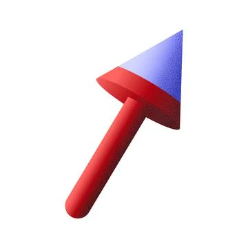 Abstract geometric figure, modern pointer with grunge effect Stock Illustration