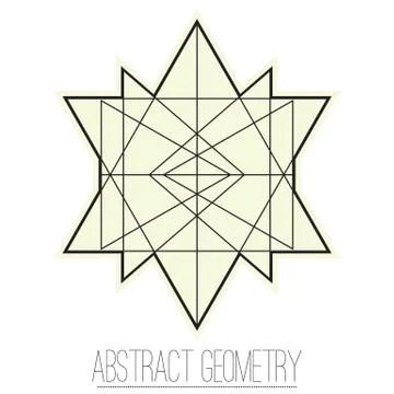 Abstract geometric figure with rhombus, triangle Stock Illustration