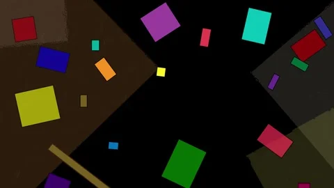 Abstract geometric figures of Kandinsky in motion. Stock Footage 289901784